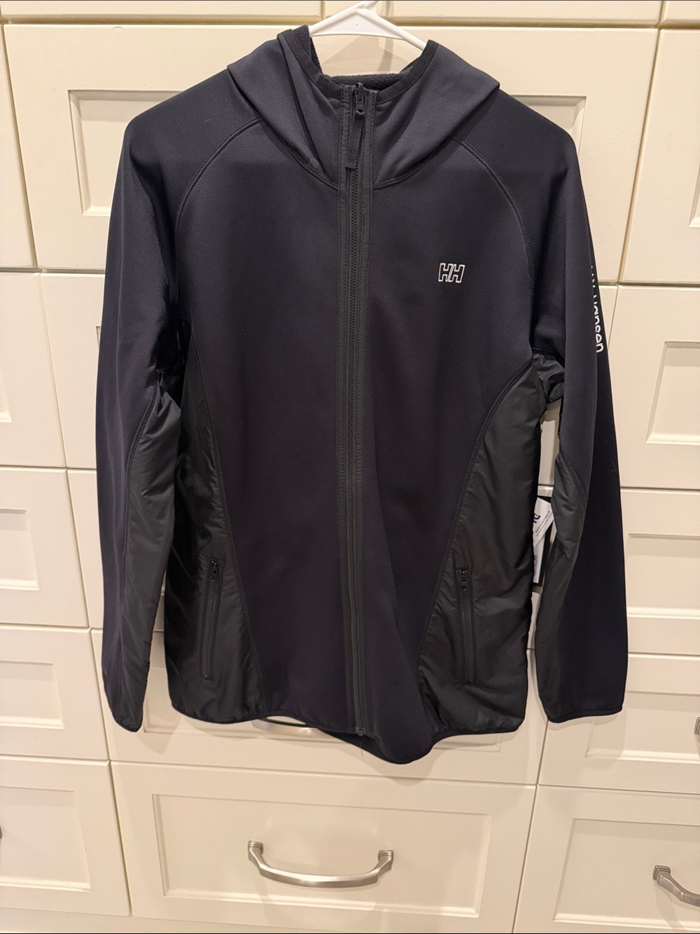 Helly Hansen Diamond Fleece Black Hooded Utility Softshell Jacket Size XL NWT